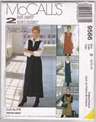 9566 MCCALLS 2 HR SLEEVELESS JUMPER 2 LENGTHS PATTERN 14 - 18 UNCUT